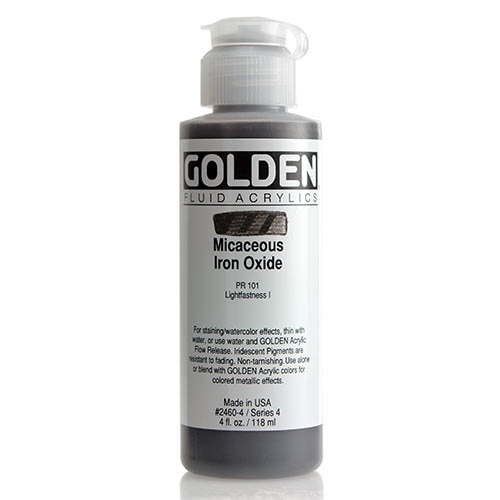 Golden, Fluid Acrylic, Paint, 4oz, Micaceous Iron Oxide